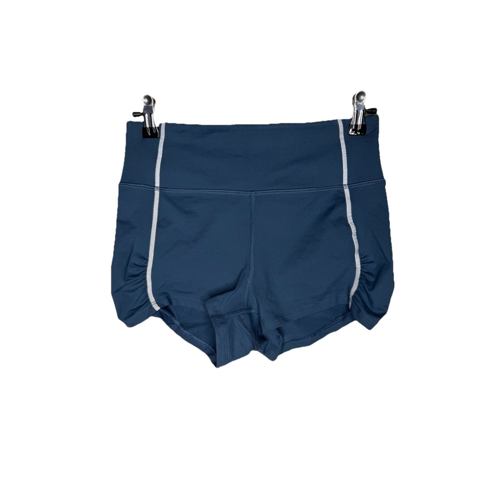 FP Movement Women's You're A Peach Shorty Short in Blue/Gray Size Medium